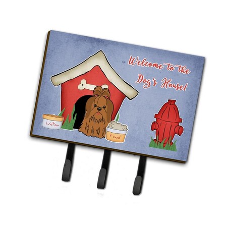 Carolines Treasures Dog House Collection Shih Tzu Silver and Chocolate Leash or Key Holder BB2840TH68